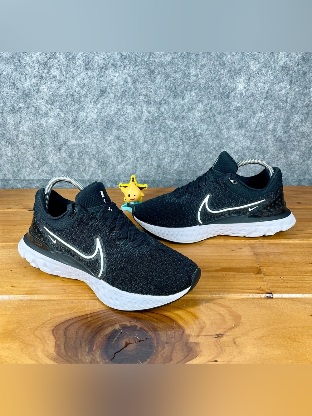 Nike React Infinity Run Flyknit 3 Shoes Womens Size 9 Black Running DD3024-001